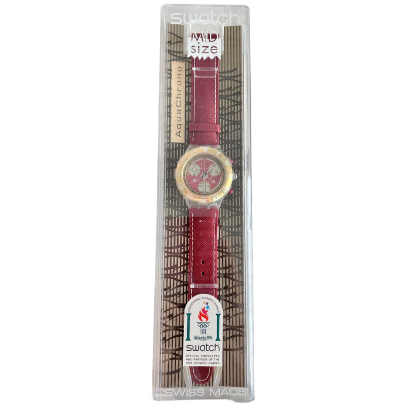 Vintage 1995 SEK105 Midi Aqua Chrono RED SUN