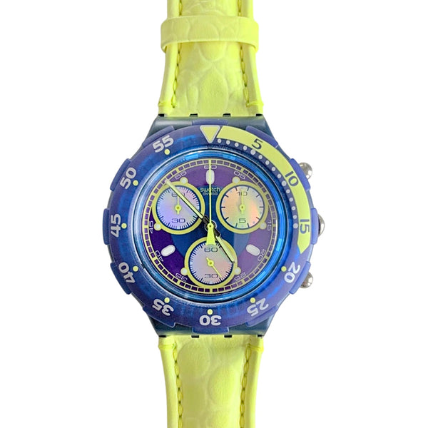 Vintage 1996 SBN105 Aqua Chrono Fluo Wave