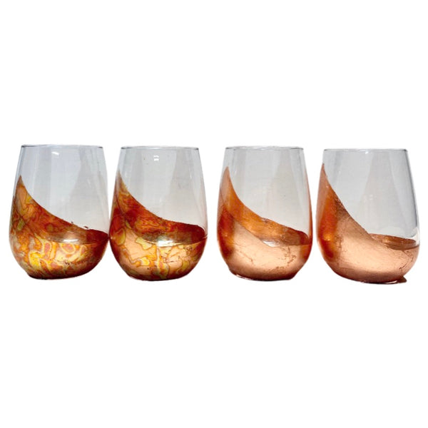 Foil Glass Tumbler (Set of 4)