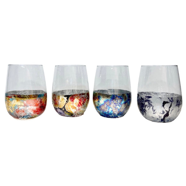 Foil Glass Tumbler (Set of 4)