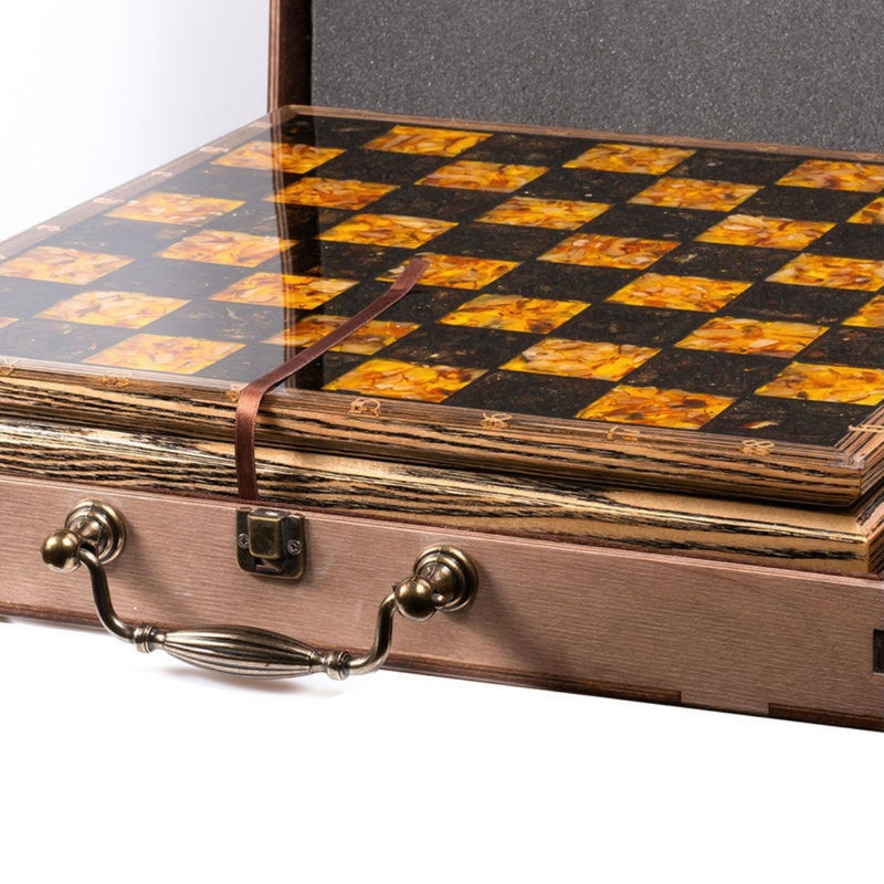 Russian Amber Chess Set