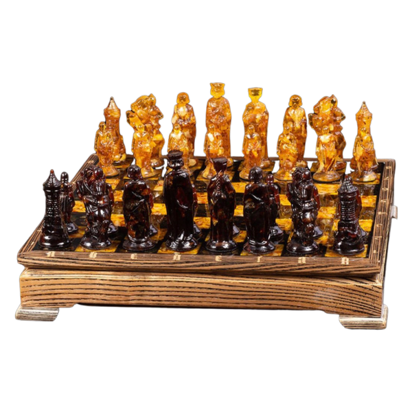 Russian Amber Chess Set