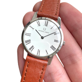 Vintage 1960s Manual Wind White Roman Numeral Dial