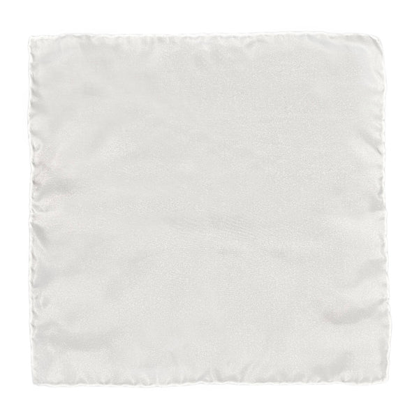 Silk Pocket Square - White