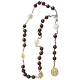Vintage Chaplet of the 5 Wounds in Bloodstone & Sterling Silver
