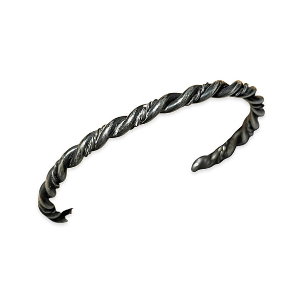 Vintage Coiled Sterling Silver Bracelet Cuff