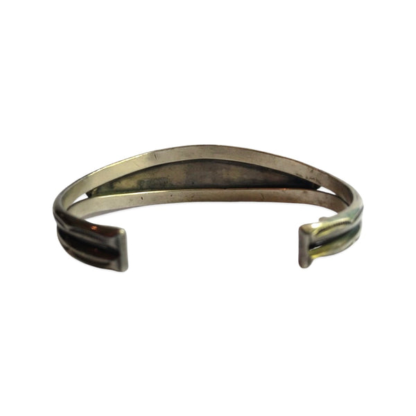 VINTAGE silver turquoise cuff bracelet