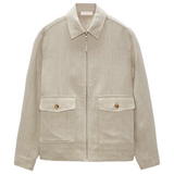 "GROFFIER" French Linen Zip Up Jacket (Made to Order)