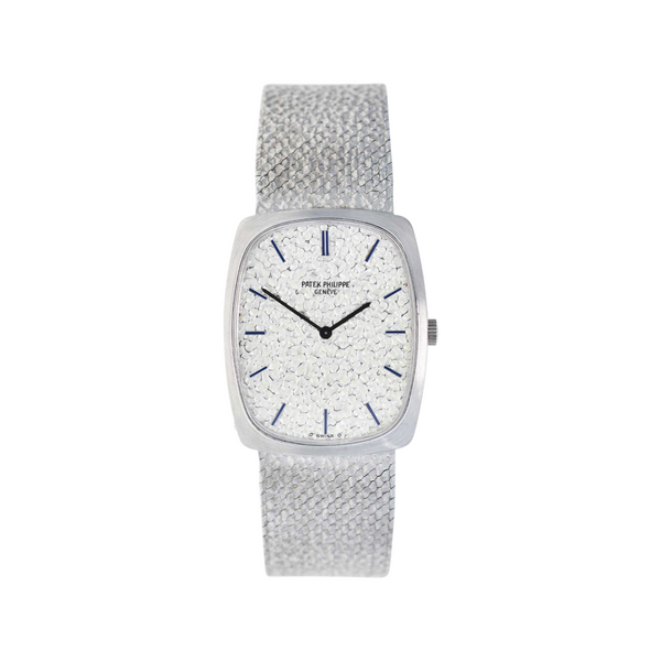 Ref.3567 White Gold Tonneau with Pitted Dial & Bracelet