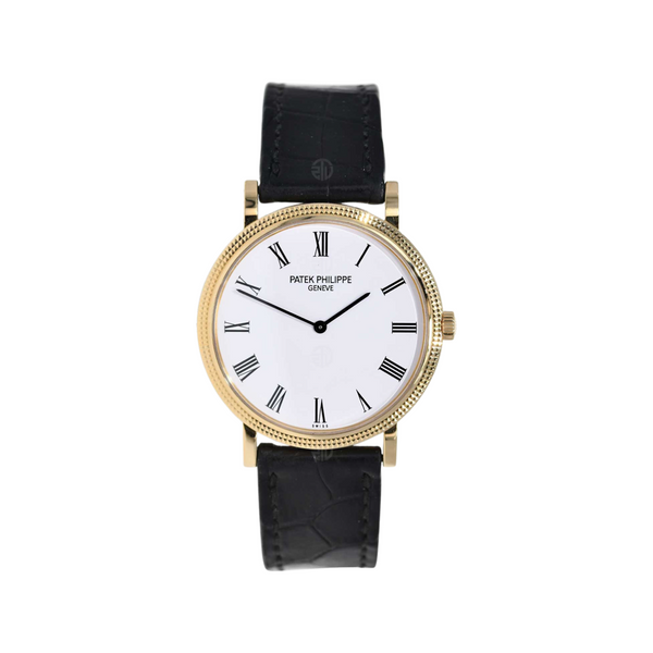 Calatrava Ref.5120J Clous de Paris Yellow Gold Dress Watch