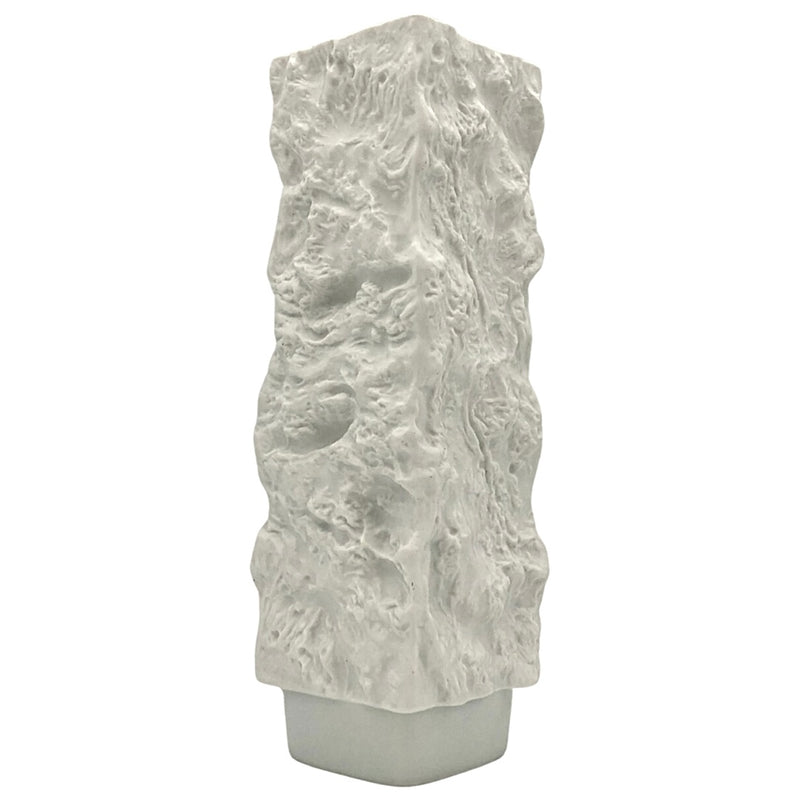 Vintage Scherzer 494 white bisque porcelain bark vase