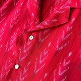 Hand Loomed Ikat Short Sleeve Shirt - Red