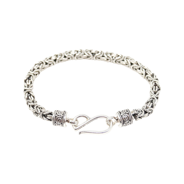 Vintage BA Suarti Byzantine Chain Balinese Sterling Silver Bracelet