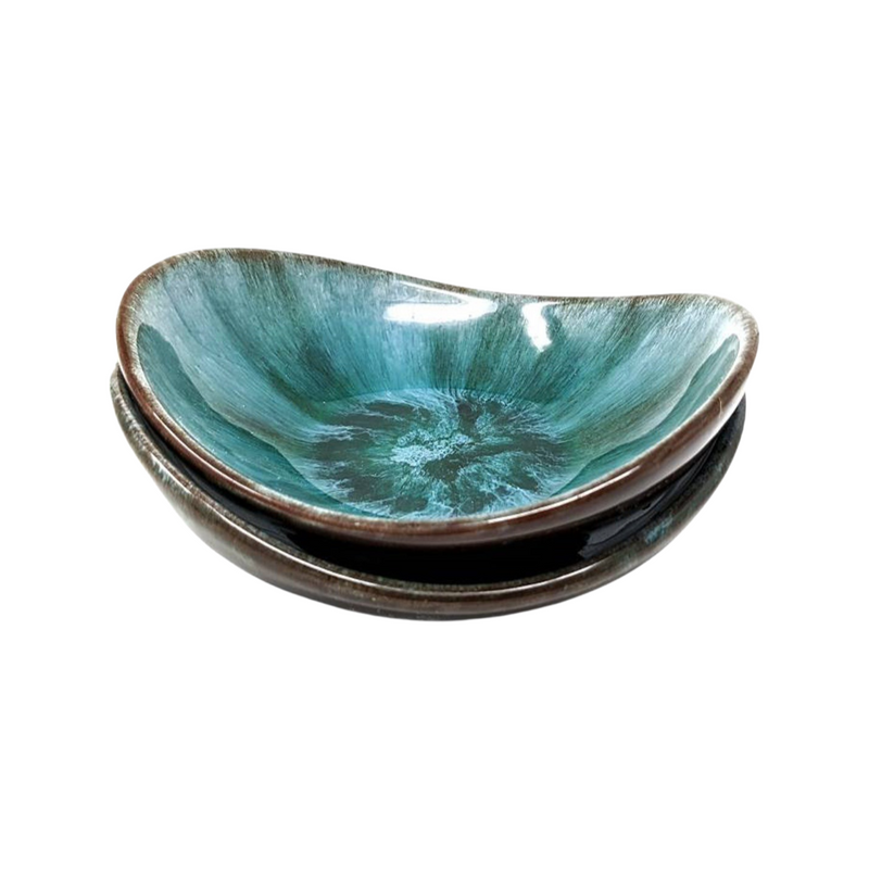 Vintage Blue Mountain Pottery Trinket Dish (Set of 2)
