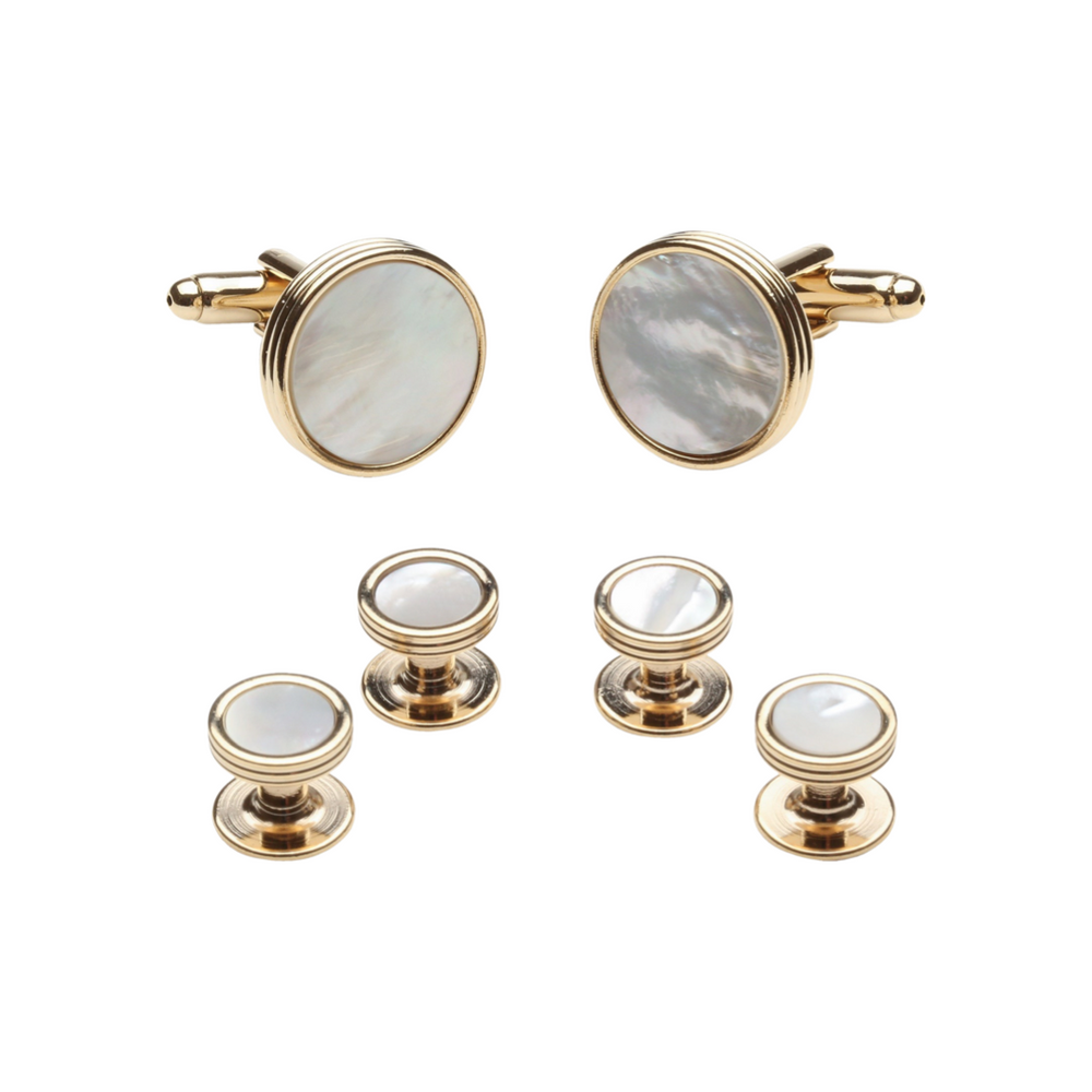 Mother of Pearl with Gold Plate Dress Stud Set – Kevin Seah Online