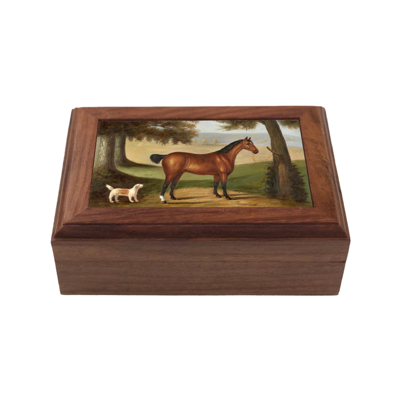 Horse and Dog Framed Print Wooden Box