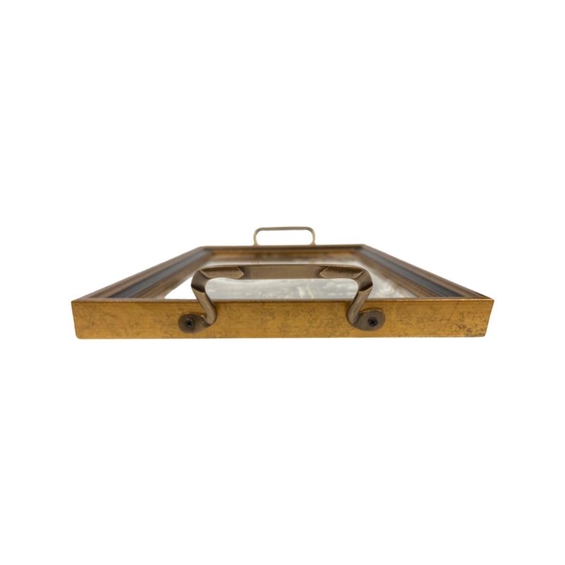 Saddled Horse Tray with Brass Handles
