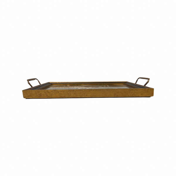 Saddled Horse Tray with Brass Handles