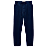 "DAICHI" Indigo Dyed Double Pleated Elastic Band Trousers (Made to Order)