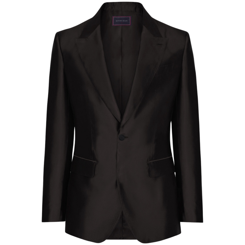 Silk Dinner Jacket (Made to Order) - BLACK