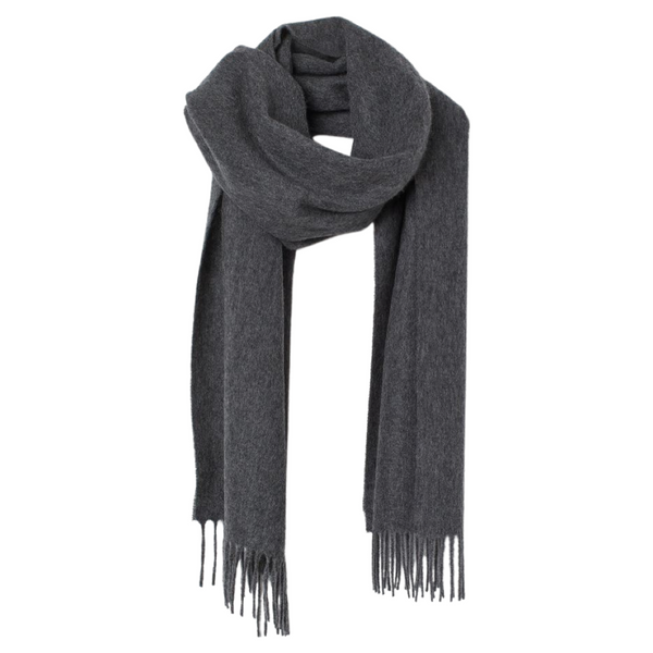 Pure Cashmere Scarf - Dark Grey