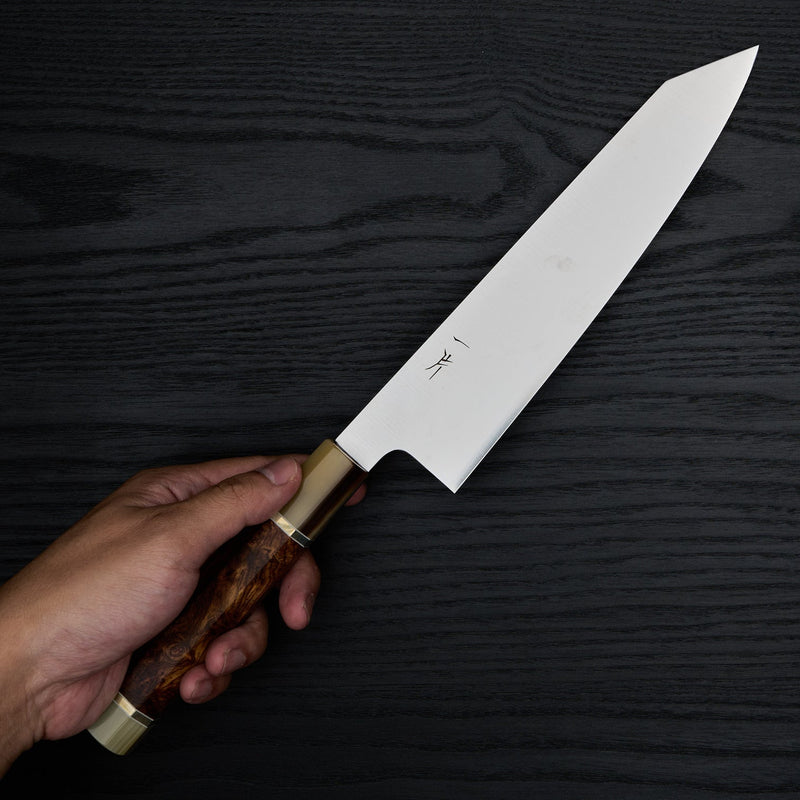 Hitohira FJ VG-10 Kiritsuke Gyuto 240mm Bubinga Burl Handle