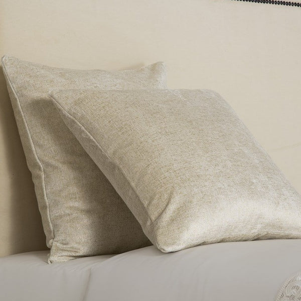 Milk / Gold Luxury Shimmer Velvet Cushion Cover