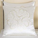 Milk / Gold Luxury Sparkling Swirl Cushion Cover