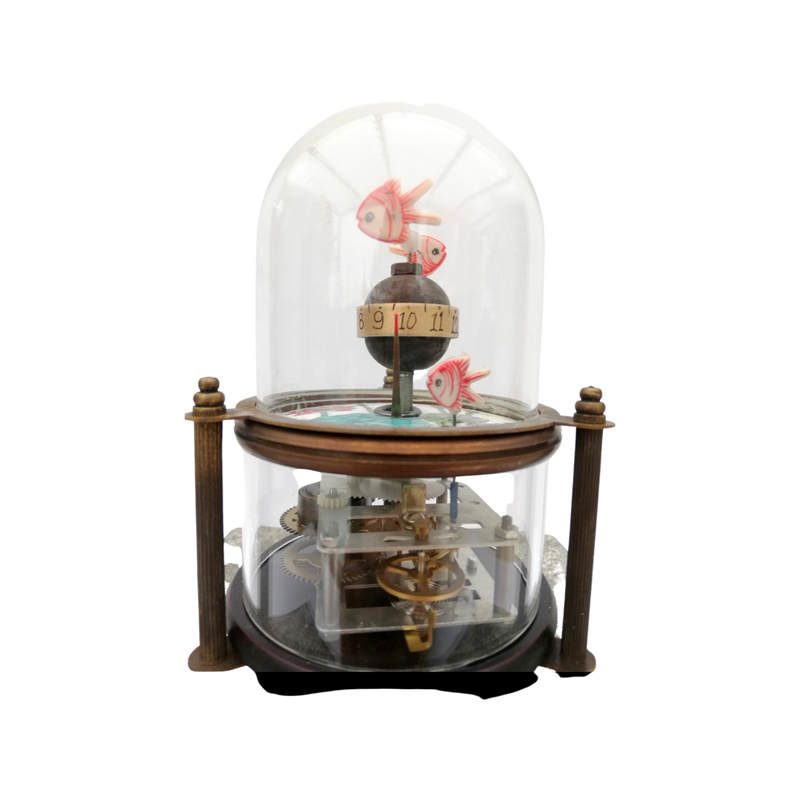 Whimsical Mechanical Aquarium Clock