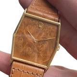 Vintage 1970s Rolex Cellini 18K Yellow Gold Tonneau