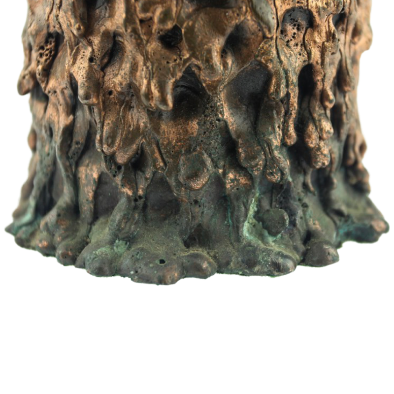 Vintage Copper Vase with Bronze drippings