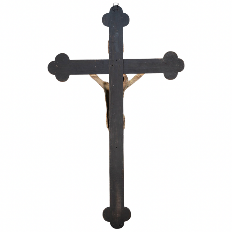 Antique Wooden Bronze Cross