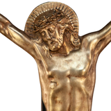 Antique Wooden Bronze Cross