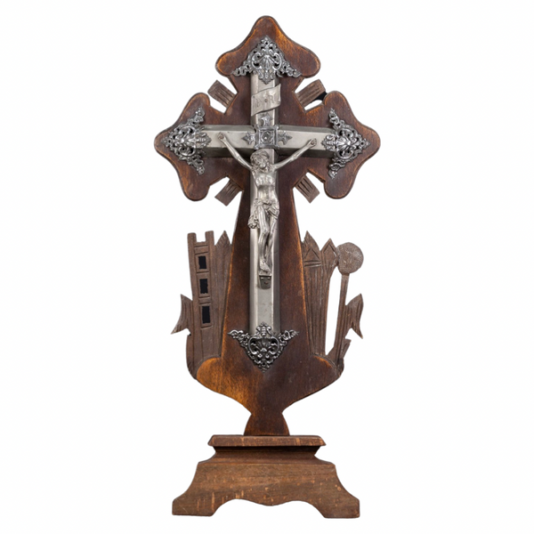 Vintage Wooden Standing Cross