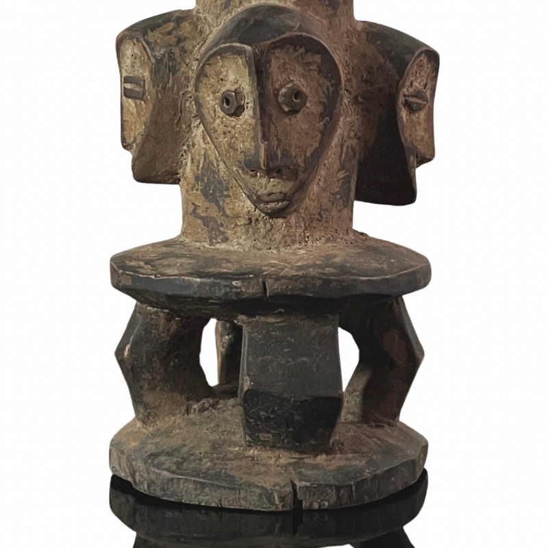 Vintage Congo Lega Hand Carved Wood Statue