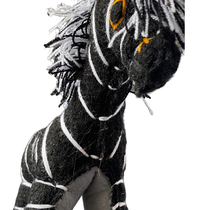 Oaxaca Zapotec Wool Stuffed Zebra