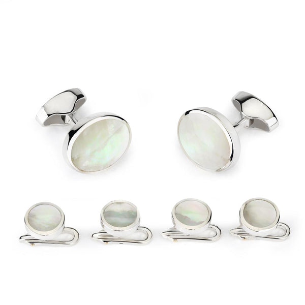 CLASSIC STERLING SILVER AND MOTHER OF PEARL DRESS SET