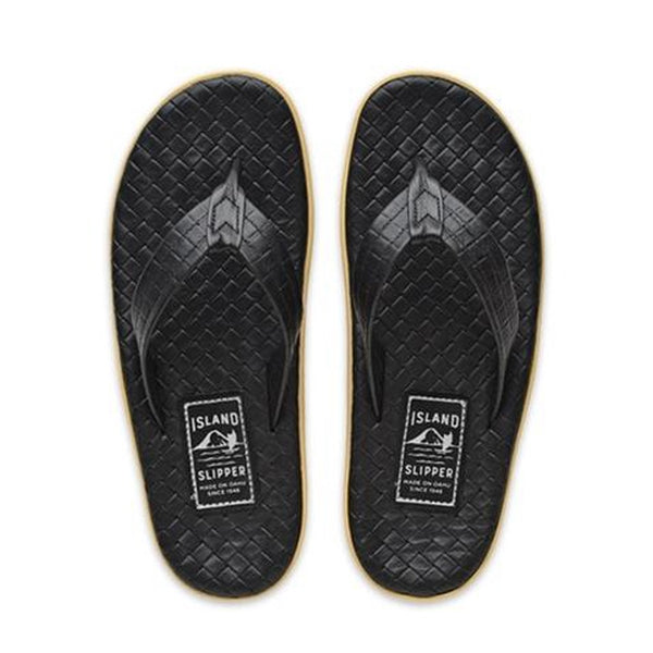 Black Italian Weave Thong Sandal