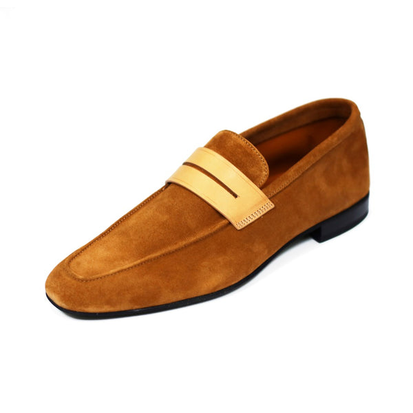 Light Brown Tahiti Suede Loafers