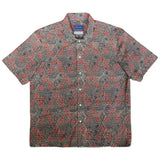 Block Print Short Sleeve Shirt - Brown