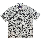 Block Print Short Sleeve Shirt - Black / Natural