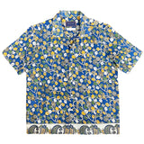 Block Print Short Sleeve Shirt - Blue