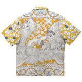 "BIRDS" Series Hand Painted Short Sleeve Shirt - Yellow