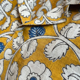 "BIRDS" Series Hand Painted Short Sleeve Shirt - Yellow