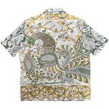 "BIRDS" Series Hand Painted Short Sleeve Shirt - Green
