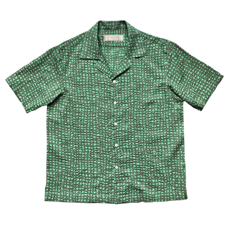 "GAKU" Japanese Seersucker Short Sleeve Shirt (Made To Order)