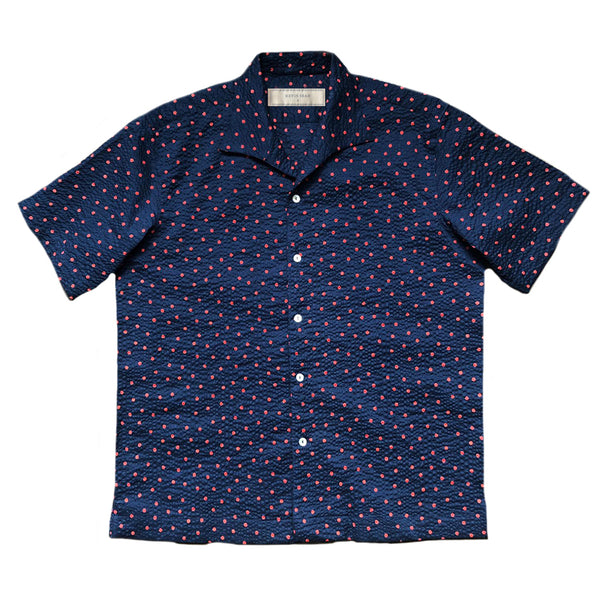 "KENJI" Japanese Seersucker Short Sleeve Shirt (Made To Order)