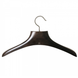 Smoked Brown Beech Wood Jacket Hanger with Trench (NH Series)
