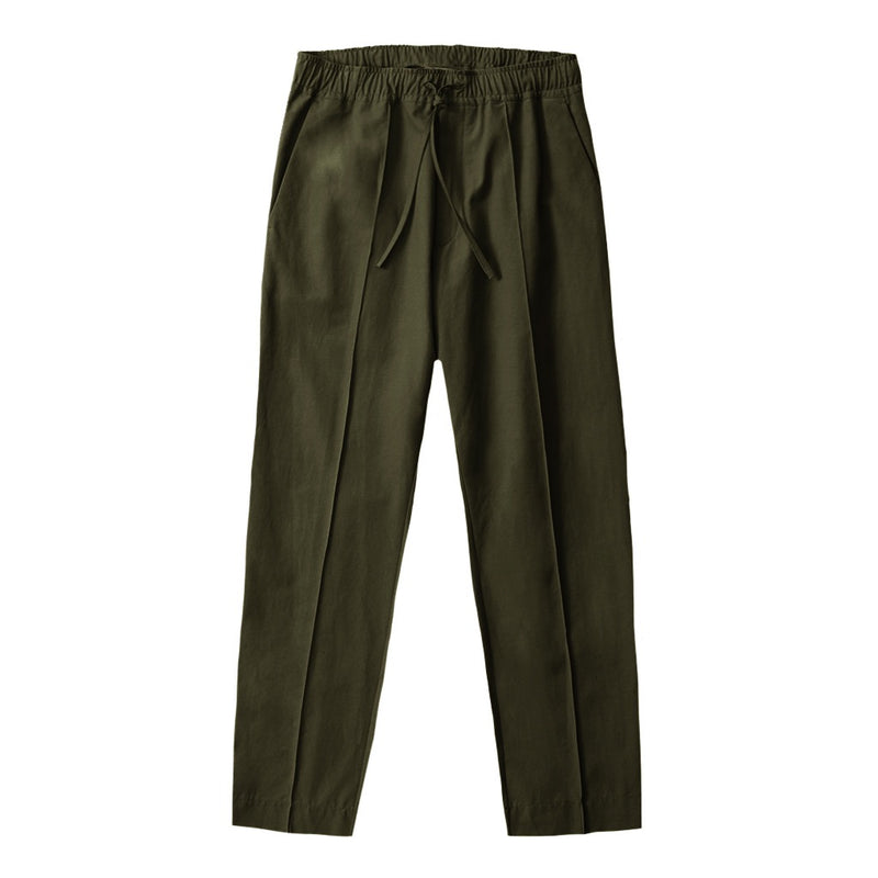 Stretch Cotton Drawstring Trousers (Made to Order)