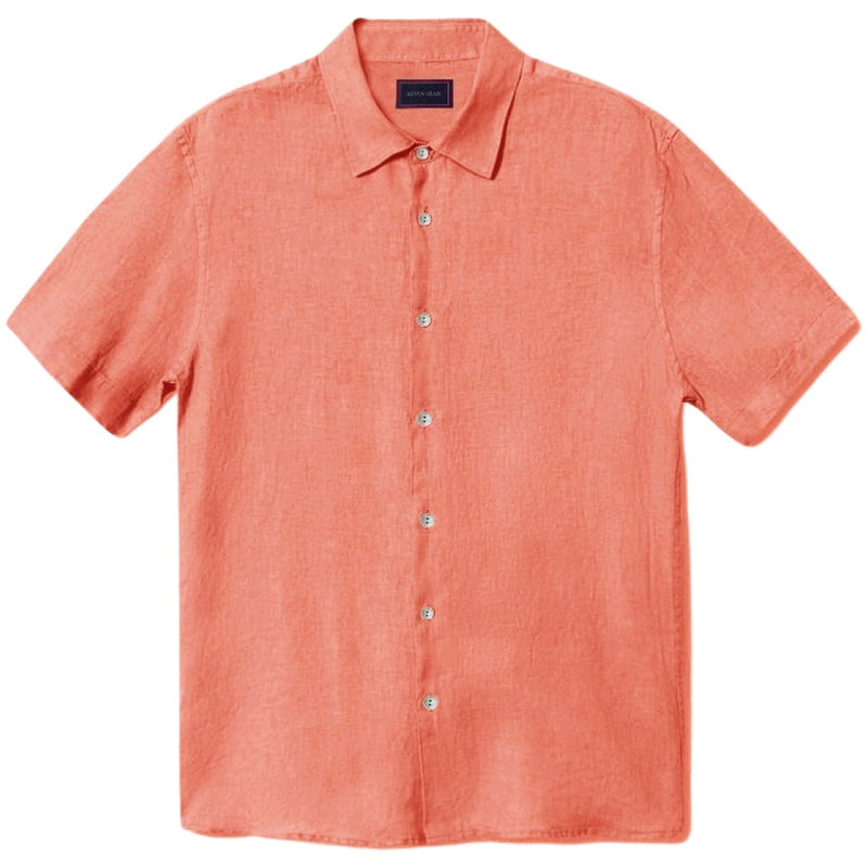 "REMY" COTTON LINEN SHORT SLEEVE SHIRT (Made to order)